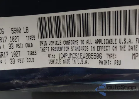 2014 Jeep Cherokee Latitude z USA, uszkodzony, nr VIN 1C4PJMCS1EW285506